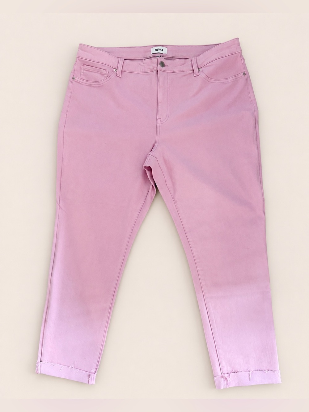 Pistola Fulton Lilac Cropped Straight Leg Jeans Plus Size 20W